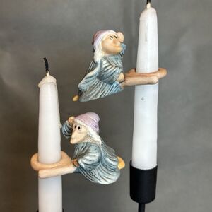 Vintage 1986 Witch Candle Holder/Hugger Wicks N Sticks Halloween Witch Retro